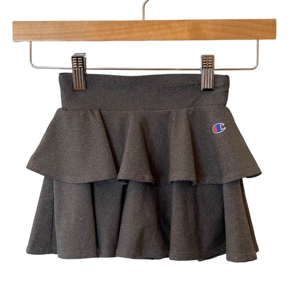 Champion Other - Champion Youth Girls 4 Skort Skirt with Shorts Gray Athleticwear Tiered Ruffles